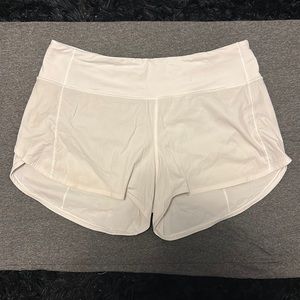 Lululemon Speed-Up Shorts 2.5” White